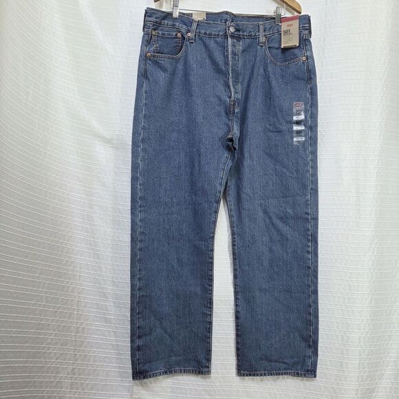 NWT Levi's 501 Jeans Original Button Fly Straight Leg Lt-Med 40X30 - Picture 2 of 16